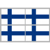 Drapeau Finlande - 4 stickers - 9.5 x 6.3 cm - Sticker/autocollant