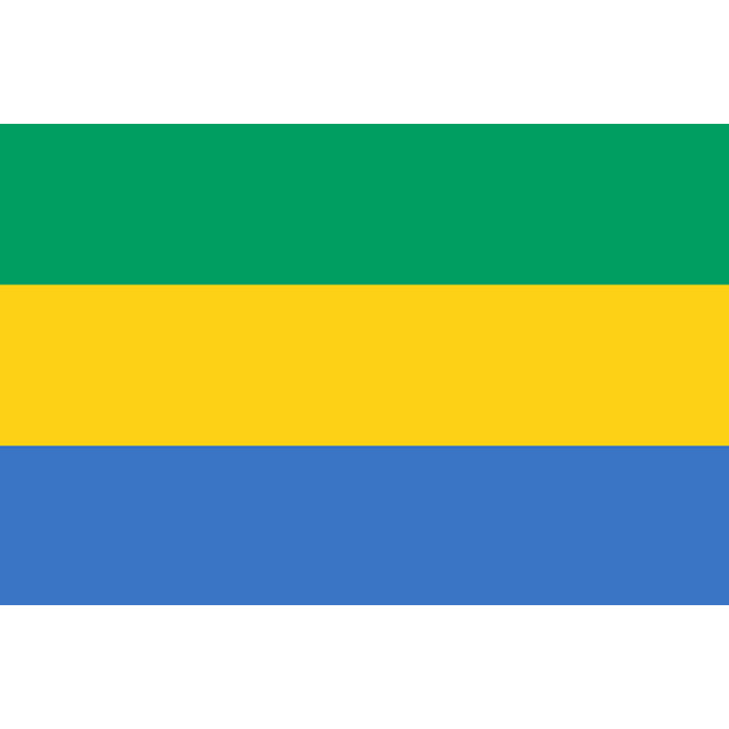 Drapeau Gabon - 19.5x6.3cm - Sticker/autocollant