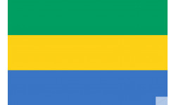 Drapeau Gabon - 19.5x6.3cm - Sticker/autocollant