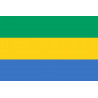 Drapeau Gabon - 19.5x6.3cm - Sticker/autocollant