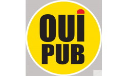 oui pub coloré - 10cm - Sticker/autocollant