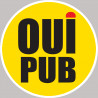 oui pub coloré - 10cm - Sticker/autocollant