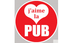 j'aime la pub - 5cm - Sticker/autocollant