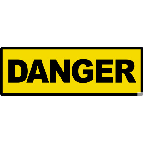 danger - 29x10cm - Sticker/autocollant