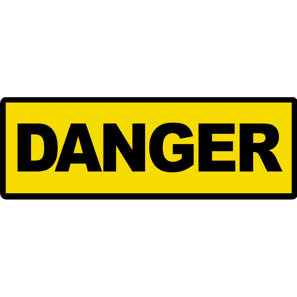 danger - 20x7cm - Sticker/autocollant