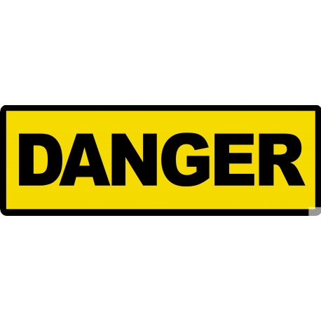 danger - 20x7cm - Sticker/autocollant