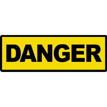 danger - 20x7cm - Sticker/autocollant