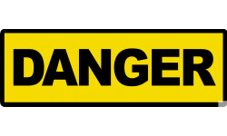 danger - 10x3.5cm - Sticker/autocollant