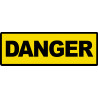 danger - 10x3.5cm - Sticker/autocollant