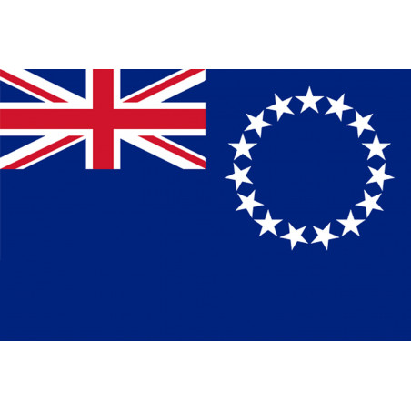 Drapeau îles Cook - 19.5x13cm - Sticker/autocollant