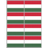 Drapeau Hongrie - 8 stickers - 9.5 x 6.3 cm - Sticker/autocollant