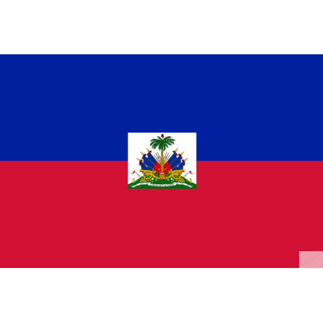 Drapeau Haiti - 19.5x13cm - Sticker/autocollant