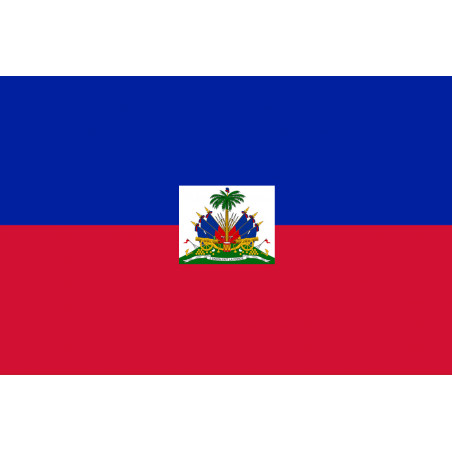 Drapeau Haïti - 15x10cm - Sticker/autocollant