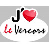 J'aime le Vercors - 15x11cm - Sticker/autocollant