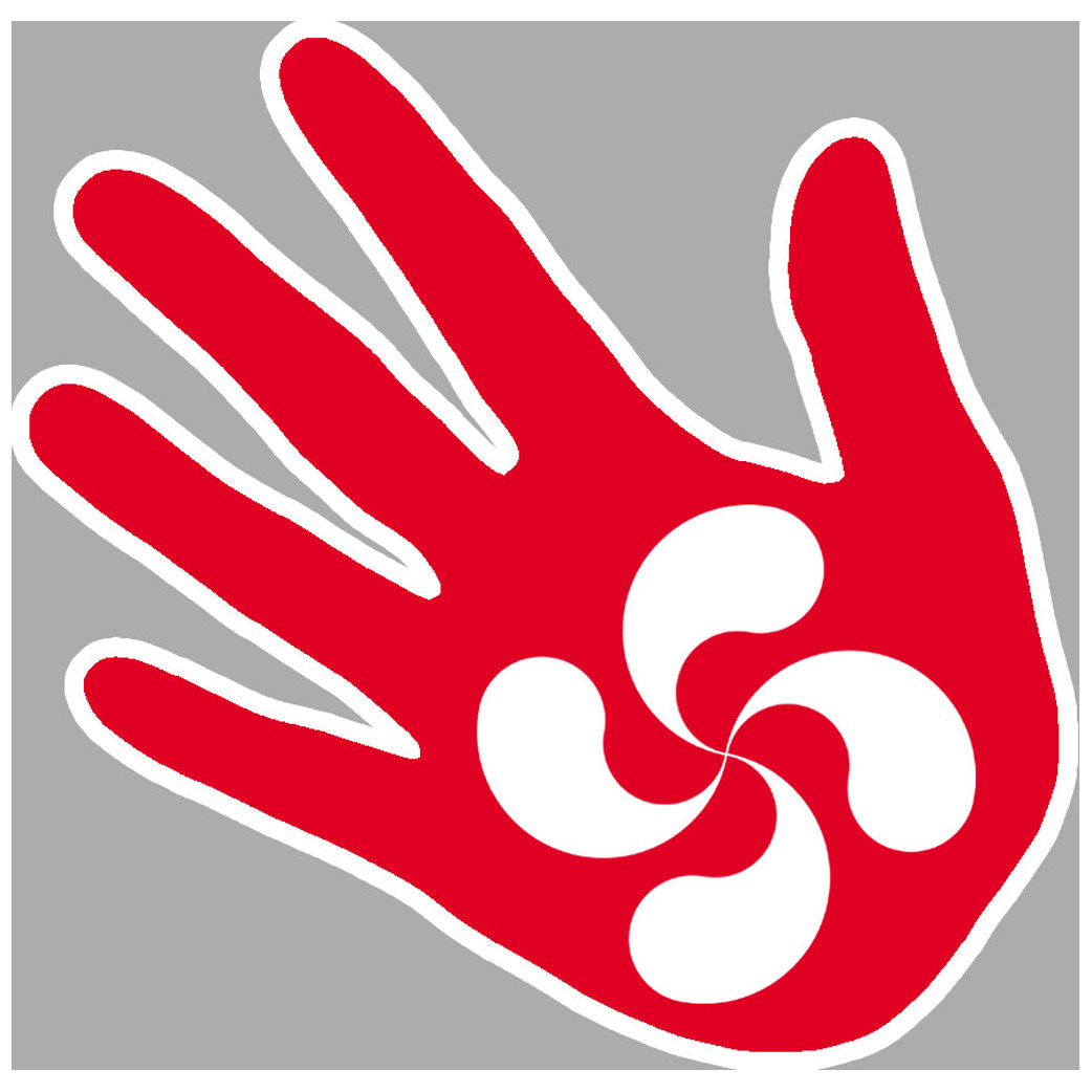 Main Basque rouge - 15x15cm - Sticker/autocollant