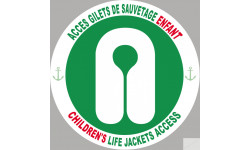 ACCES GILETS DE SAUVETAGE ENFANT - 15cm - Sticker/autocollant