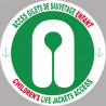 ACCES GILETS DE SAUVETAGE ENFANT - 20cm - Sticker/autocollant