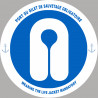 PORT DU GILET DE SAUVETAGE OBLIGATOIRE - 5cm - Sticker/autocollant