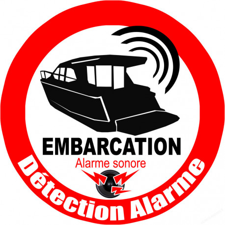 Alarme pour bateau et embarcation - 10cm - Sticker/autocollant