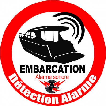 Alarme pour bateau et embarcation - 15cm - Sticker/autocollant
