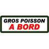 gros poisson à bord - 29,5x10,5cm - Sticker/autocollant