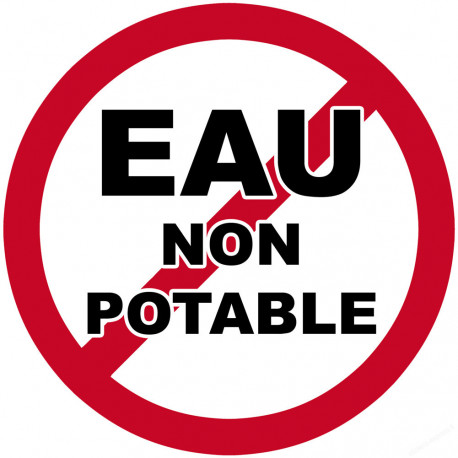 eau non potable - 20cm - Sticker/autocollant