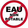 eau non potable - 20cm - Sticker/autocollant