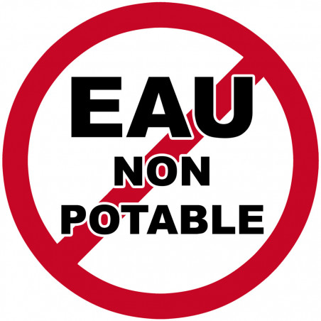 eau non potable - 15cm - Sticker/autocollant