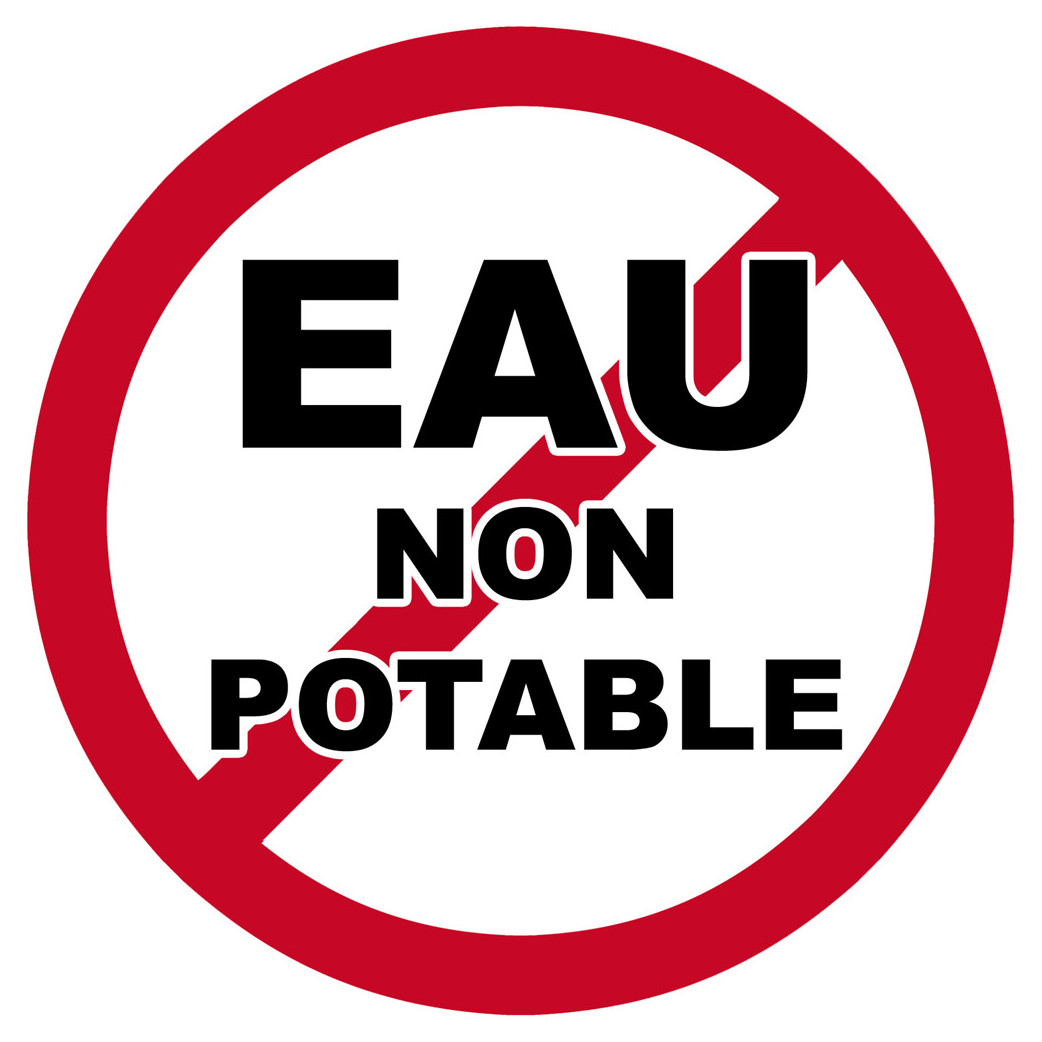eau non potable - 5cm - Sticker/autocollant