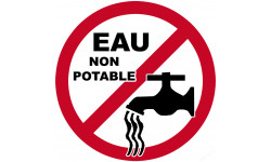 eau non potable - 10cm - Sticker/autocollant