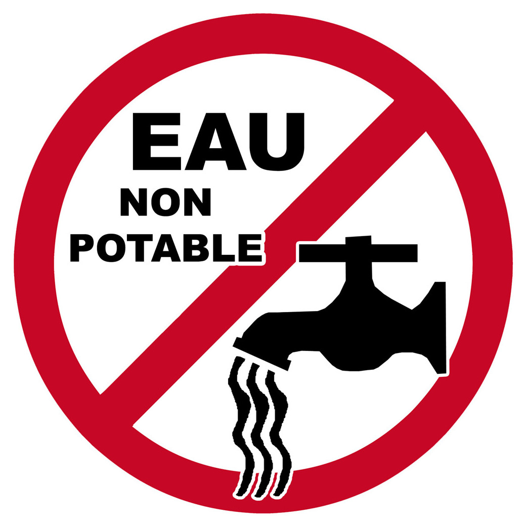 eau non potable - 5cm - Sticker/autocollant