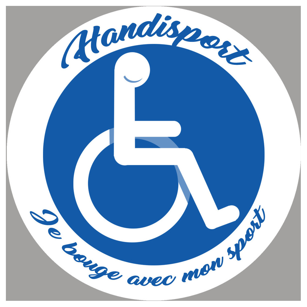 handisport fauteuil roulant - 5cm - Sticker/autocollant
