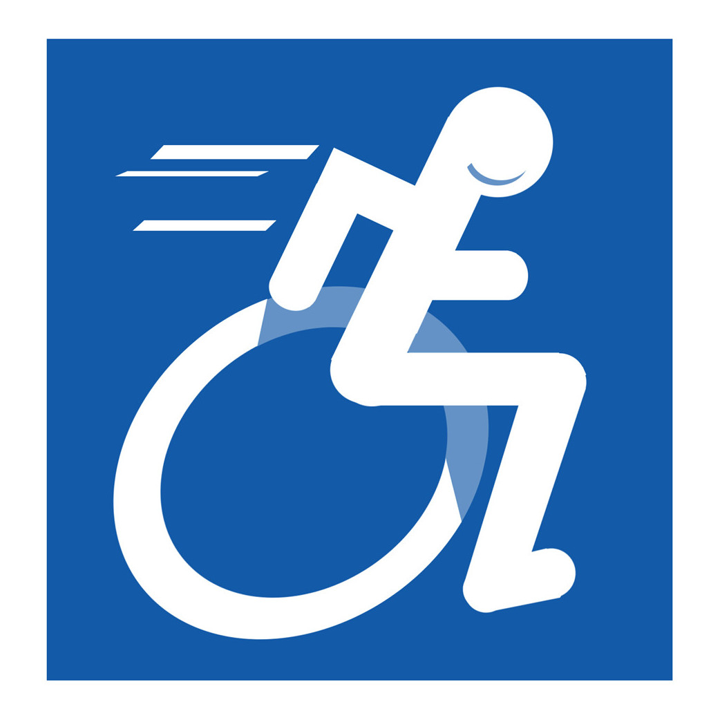 handisport fauteuil - 15cm - Sticker/autocollant