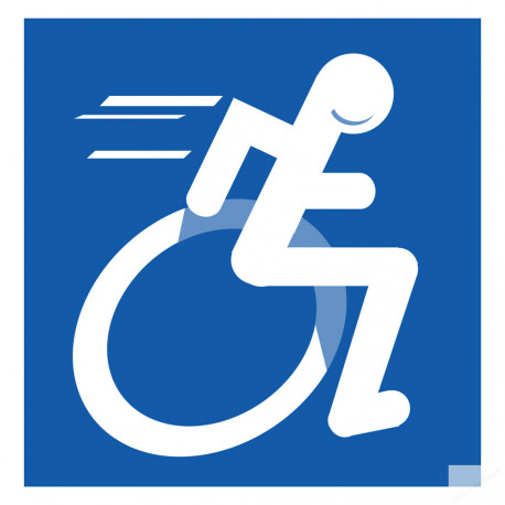 handisport fauteuil - 15cm - Sticker/autocollant