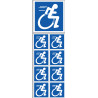 handisport fauteuil - 1 sticker de 10cm / 8 stickers de 5cm - Sticker/autocollant