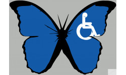 effet papillon Handicap moteur - 10x7cm - Sticker/autocollant