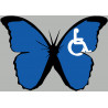 effet papillon Handicap moteur - 10x7cm - Sticker/autocollant