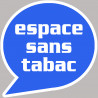 espace sans tabac - 15cm - Sticker/autocollant