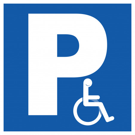 Parking handicap - 15cm - Sticker/autocollant