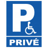 Parking handicap privé - 15x11,5cm - Sticker/autocollant