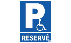 Parking handicap réservé privé - 15x11,5cm - Sticker/autocollant