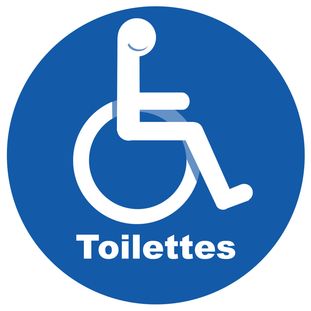 toilettes handicap - 15cm - Sticker/autocollant
