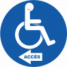 accès toilettes pour handicapés gauche - 15cm - Sticker/autocollant