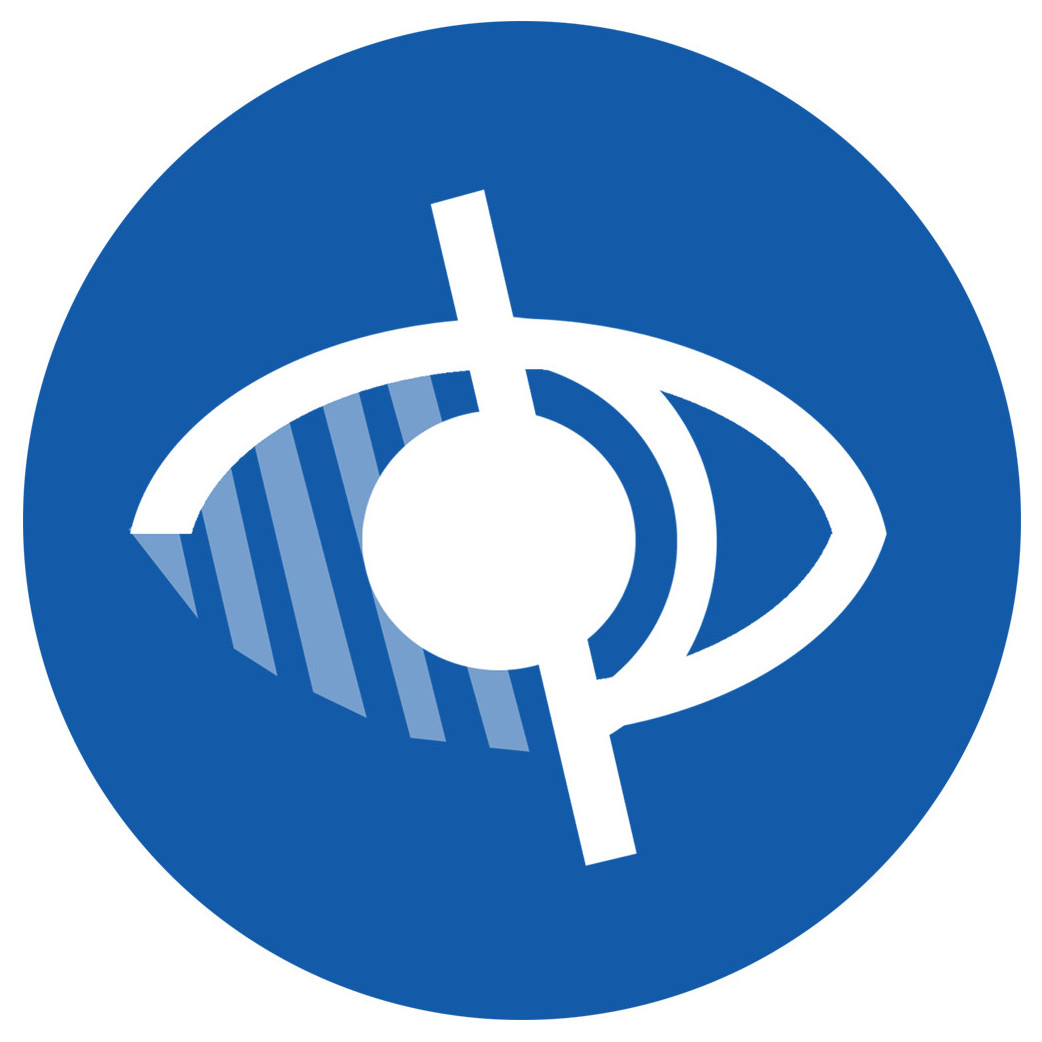 accessibilité handicap malvoyant rond - 15cm - Sticker/autocollant