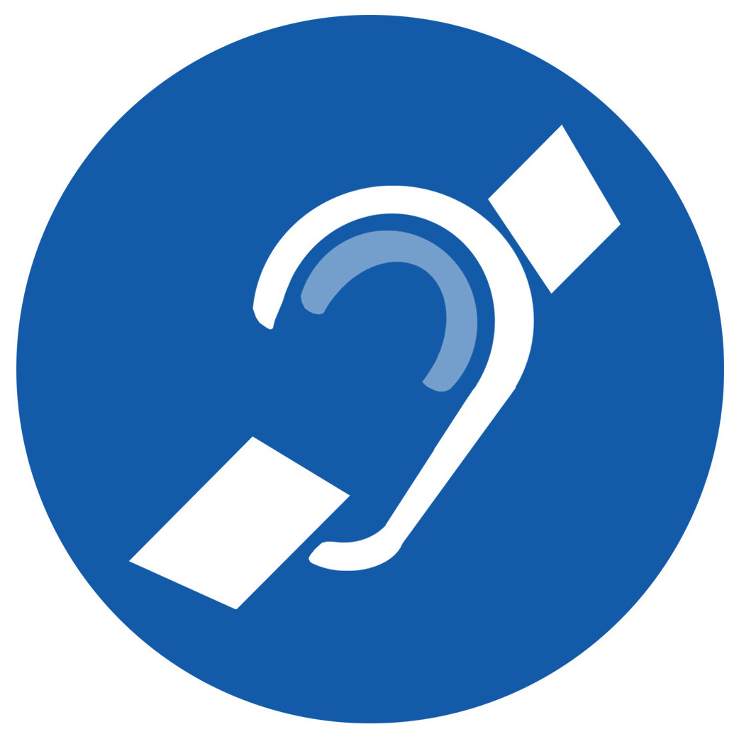 accessibilité handicap mal entendant rond - 15cm - Sticker/autocollant