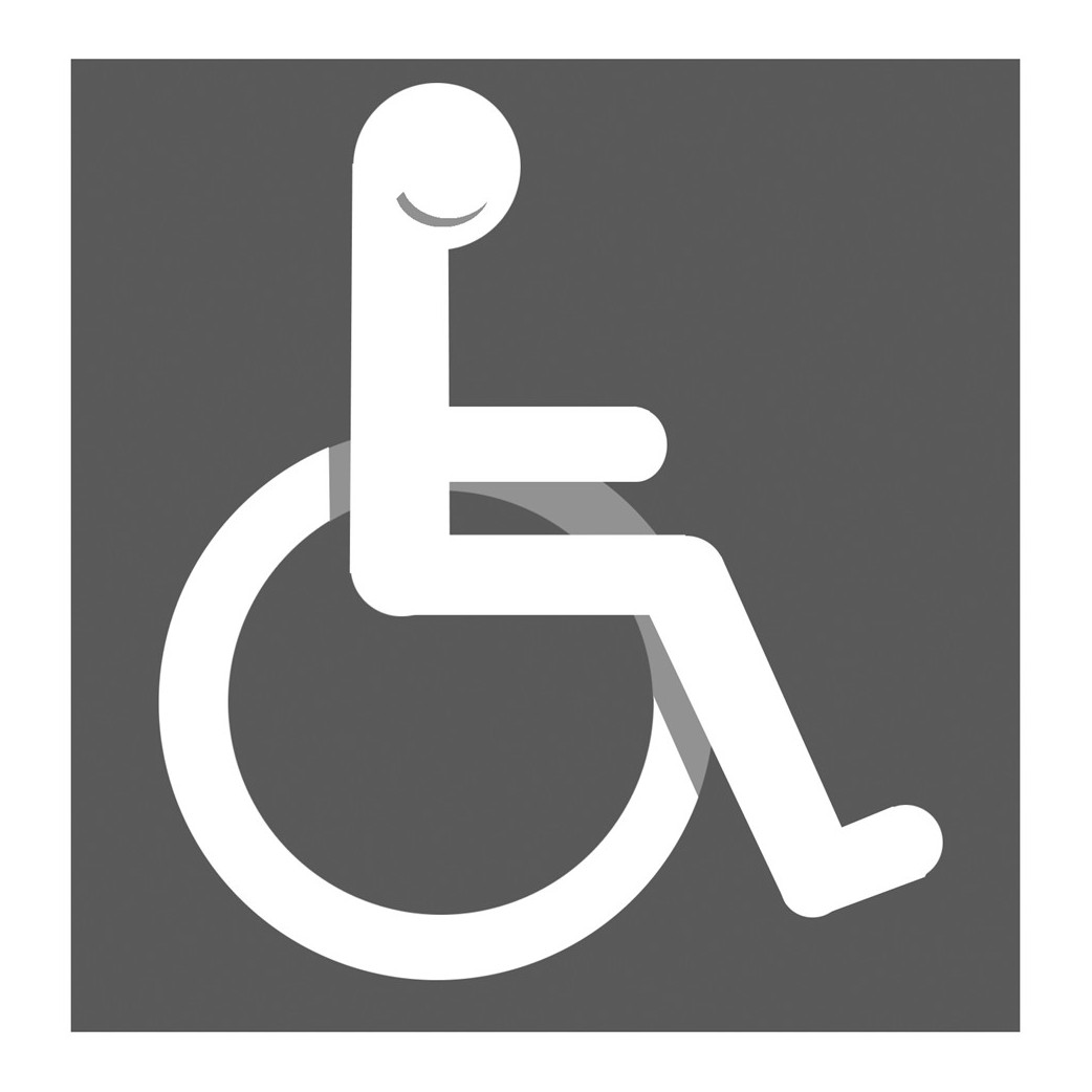 accessibilité handicap moteur gris - 5cm - Sticker/autocollant