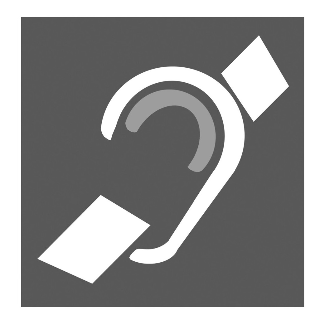 accessibilité handicapé mal entendant gris - 20cm - Sticker/autocollant