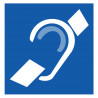 pictogramme accessibilité handicapé mal entendant - 20cm - Sticker/autocollant