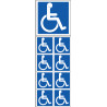 handicape moteur - 1 sticker 10cm / 8 stickers 5cm - Sticker/autocollant