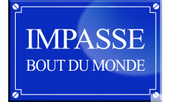 Impasse bout du monde - 20x13,2cm - Sticker/autocollant